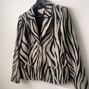 Lana Lee Vintage | Zebra Print Women's Blazer